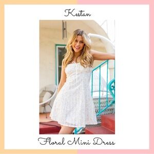 Floral Mini Dress - Cream